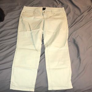 Mint Green Curvy Denim Crops